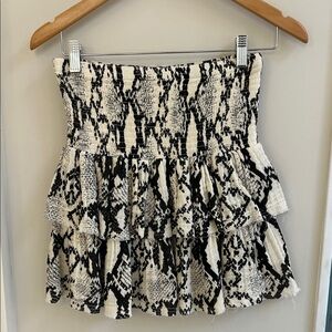 Black and Ivory Tiered Skirt